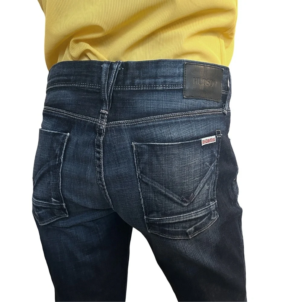 HUDSON Jeans Pants Dark Wash Mid-Rise Slouch Button Fly Vintage Y2K Made in USA - Picture 6 of 16